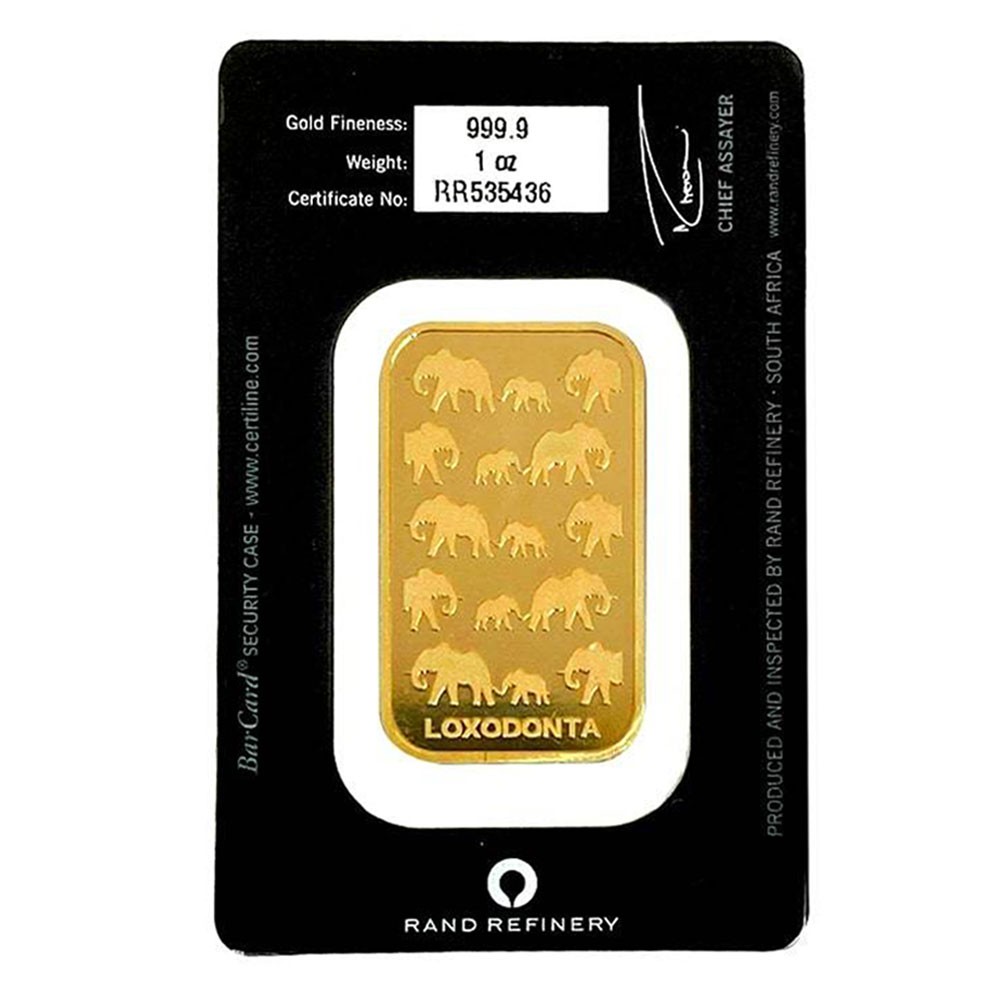 Rand Refinery 1oz Minted Gold Bar | South African Mint