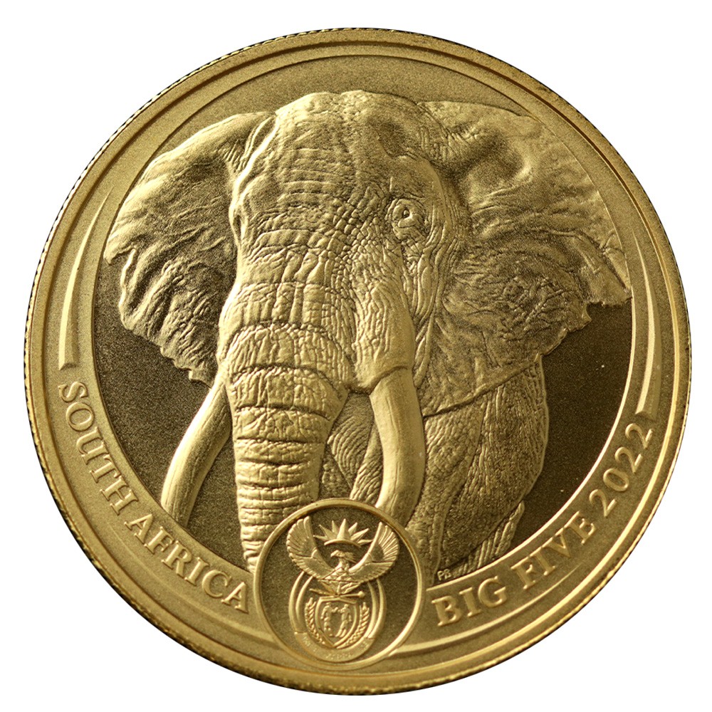 2022 1oz Big 5 Elephant Gold Coin