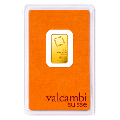 5g Gold Bar - Valcambi Certified