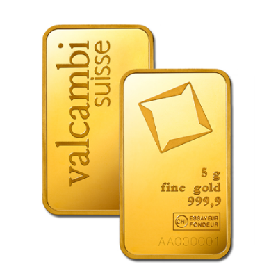 5g Gold Bar - Valcambi Certified