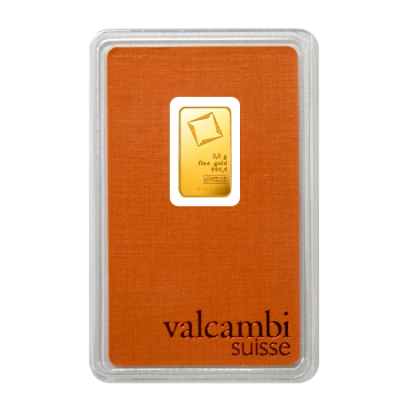 2.5g Minted Gold Bar | Valcambi Suisse