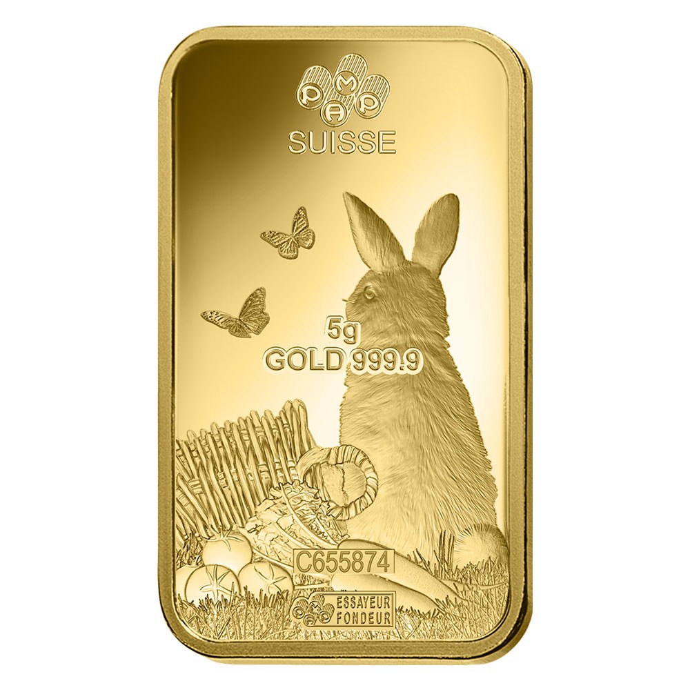 2023 5g Lunar Rabbit Gold Bar | PAMP Suisse