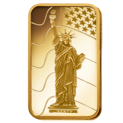 1g Gold Bar 'Statue of Liberty' | PAMP Suisse