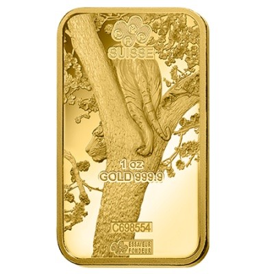 2022 1oz Lunar Tiger Gold Bar | Certicard | PAMP Suisse