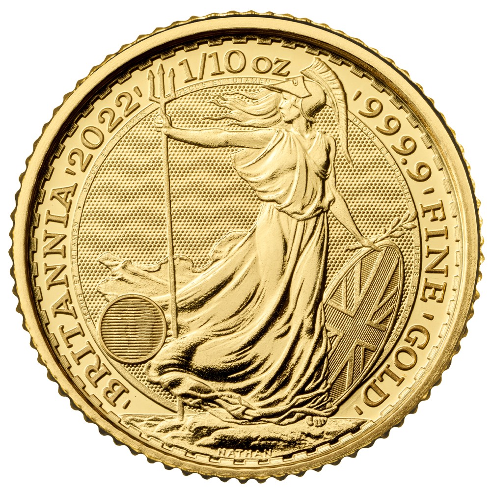 2022 1/10oz Britannia Gold Coin in Blister | The Royal Mint