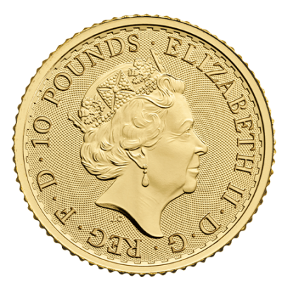 2023 1/10oz Gold Britannia QEII Coin | The Royal Mint