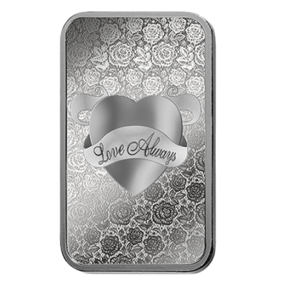 1oz 'Love Always' Silver Bar | PAMP Suisse