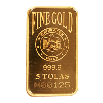 5 Tola Gold Bar In Certified Blister | Emirates Gold