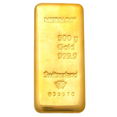 Metalor 500g Gold Bar | 500 gram Gold Bullion Bar (Half Kilogram ...