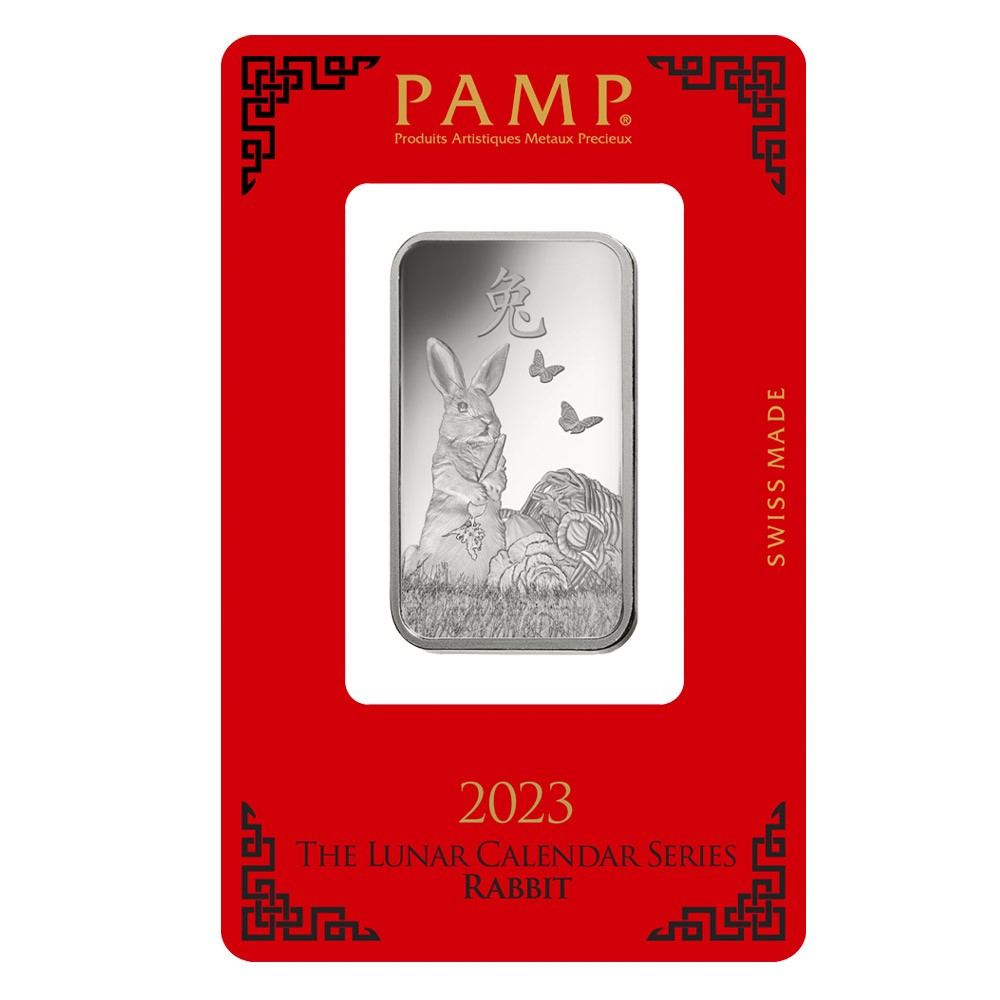 PAMP 10g Lunar Rabbit Silver Bar Gold Bullion Co