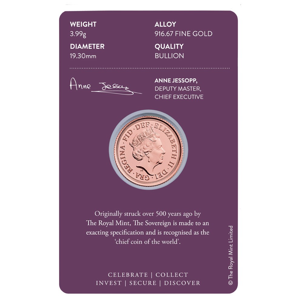 2022 Gold 1/2 Sovereign Coin in Blister | The Royal Mint