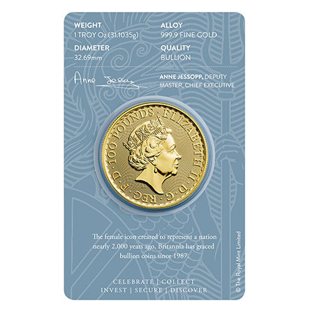 2022 1oz Britannia Blister Gold Coin in Premium Gift Box | The Royal Mint