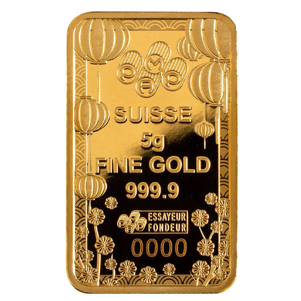 2023 5g Good Luck in the New Year Gold Bar in Blister | PAMP Suisse