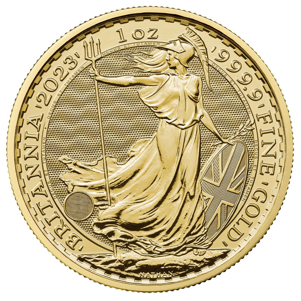 2023 10 x 1oz Gold Britannia Coins in a Tube (King Charles III Portrait) | The Royal Mint 