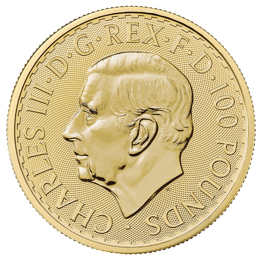 2023 10 x 1oz Gold Britannia Coins in a Tube (King Charles III Portrait) | The Royal Mint 
