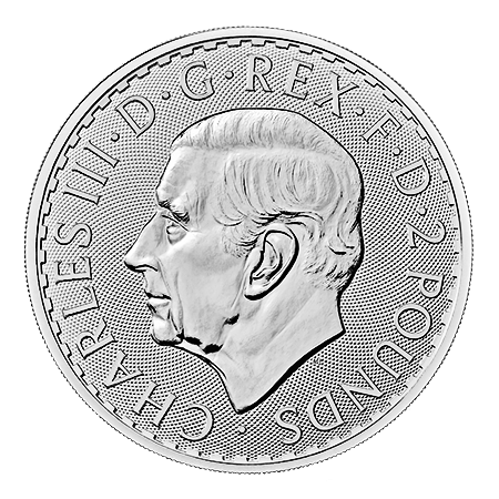 2023  25 x 1oz Silver Britannia Coins (King Charles III Portrait) in a Tube