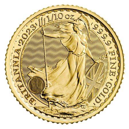 2023 1/10oz Gold Britannia Coin (King Charles III Portrait) | The Royal Mint 