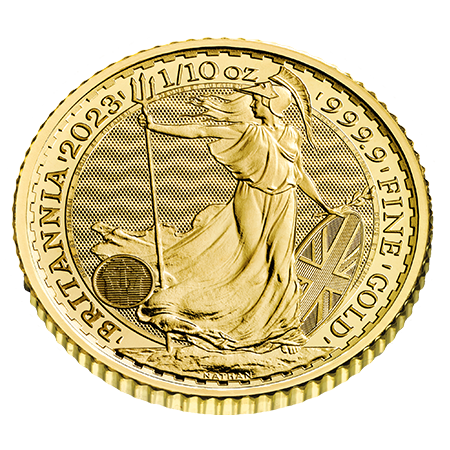 2023 1/10oz Gold Britannia Coin (King Charles III Portrait) | The Royal Mint 