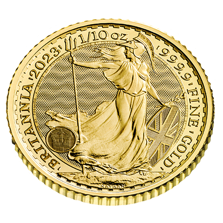 2023 1/10oz Gold Britannia Coin (King Charles III Portrait) | The Royal Mint 