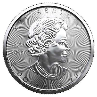 2023 25 x 1oz Maple Silver Coins in a Tube | Royal Canadian Mint