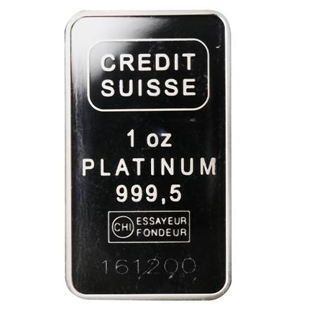 1oz Platinum Bar | Credit Suisse