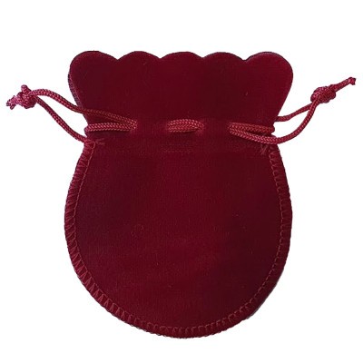 Small Maroon Velvet Coin Pouch