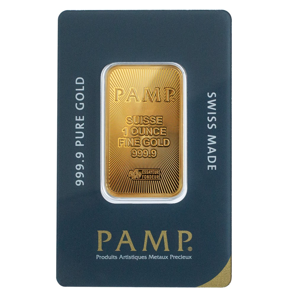 1oz Gold Minted Bar In Packaging | PAMP Suisse 