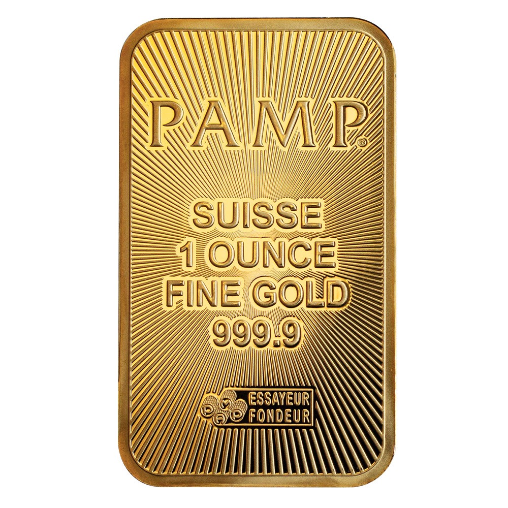 1oz Gold Minted Bar In Packaging | PAMP Suisse 