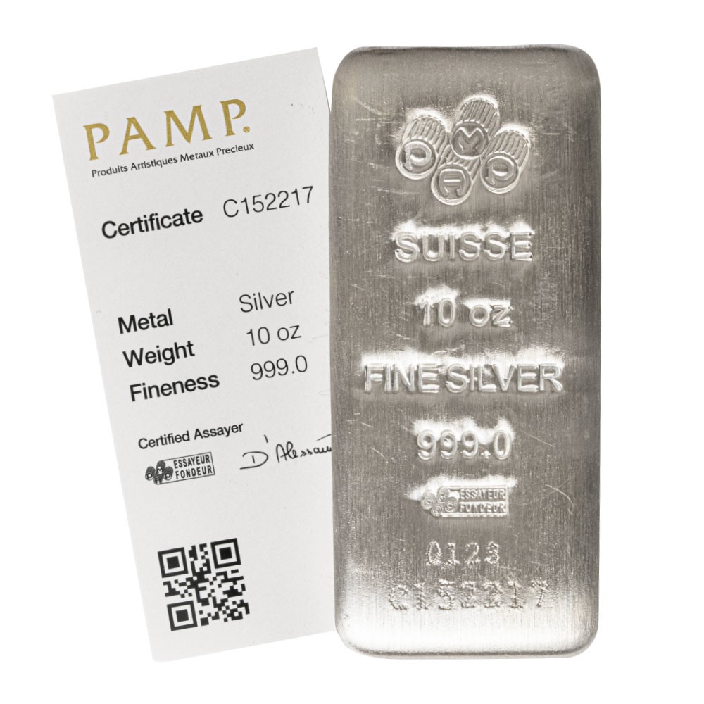 PAMP 10oz Silver Rectangular Ingot | PAMP Suisse