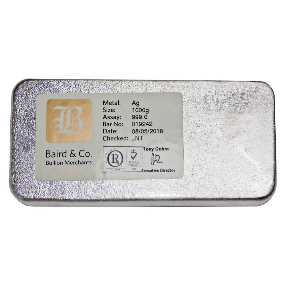 STORAGE ONLY - 25 x 1 Kilogram Silver Bar Bundle - VAT FREE