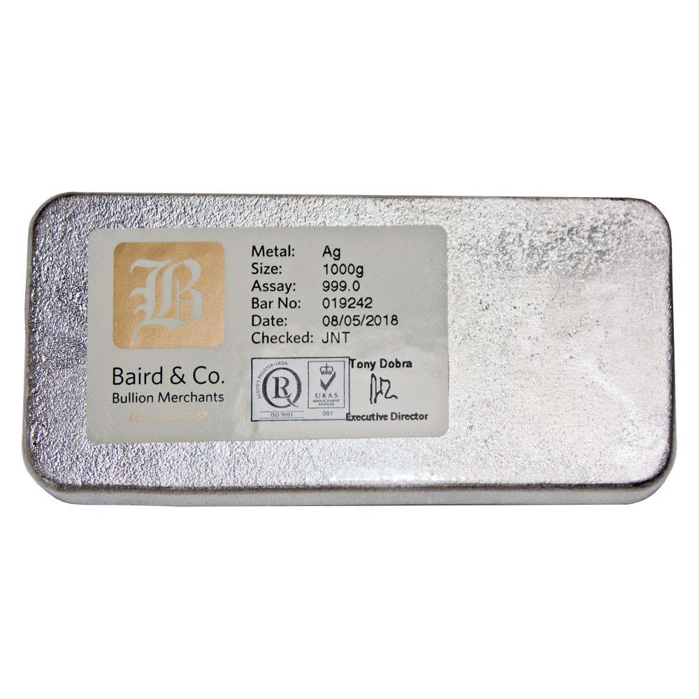 STORAGE ONLY - 25 x 1 Kilogram Silver Bar Bundle - VAT FREE