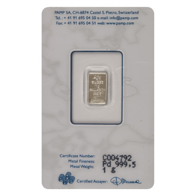 1g Palladium Bar | Investment Market