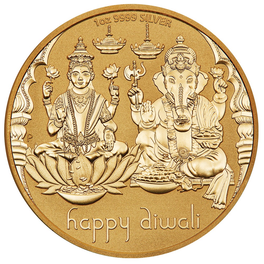 Diwali 1oz Silver Gilded Medallion | The Perth Mint