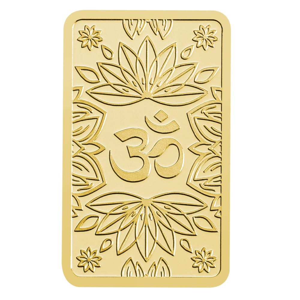 1g Om Gold Bullion Minted Bar | The Royal Mint