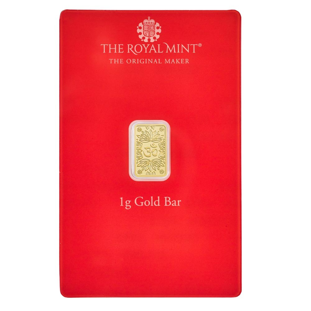 1g Om Gold Bullion Minted Bar | The Royal Mint