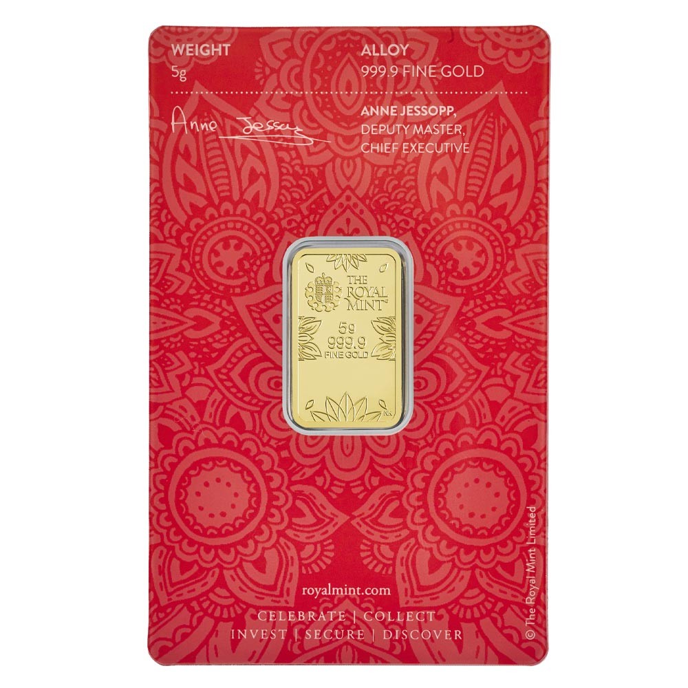 5g Om Gold Bullion Minted Bar | The Royal Mint