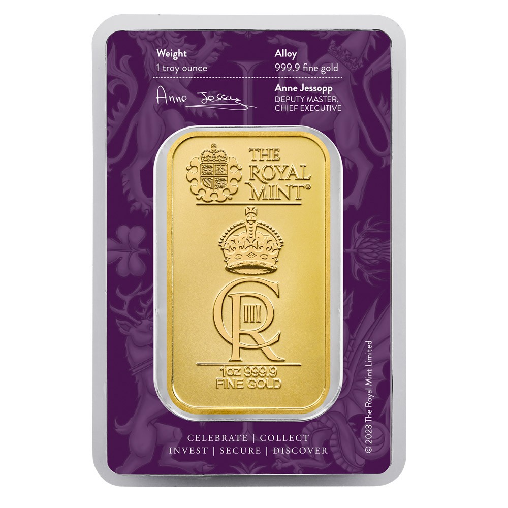 1oz The Royal Celebration Gold Bar In Blister Pack | The Royal Mint