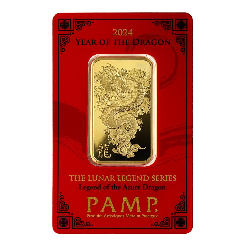 2024 1oz Year of the Dragon Gold Bar I PAMP Suisse