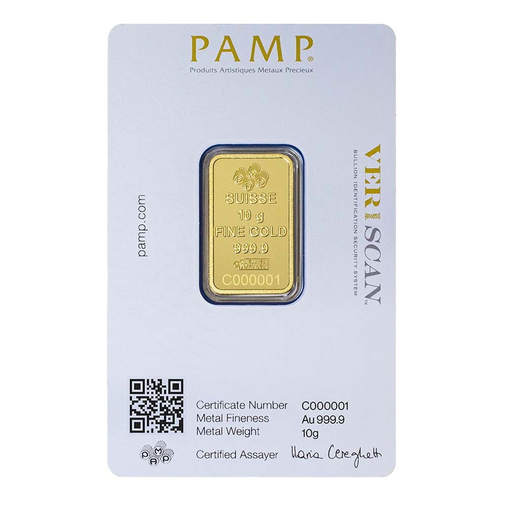 Lady Fortuna 10g Pure Gold Bar with Frame | PAMP Suisse