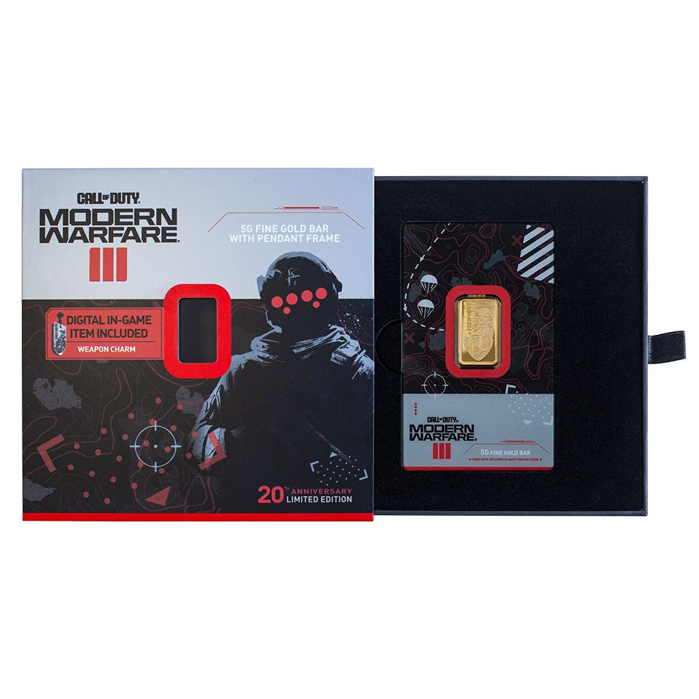 Call of Duty: Modern Warfare III 5g Gold Bar with Pendant Frame | PAMP Suisse 