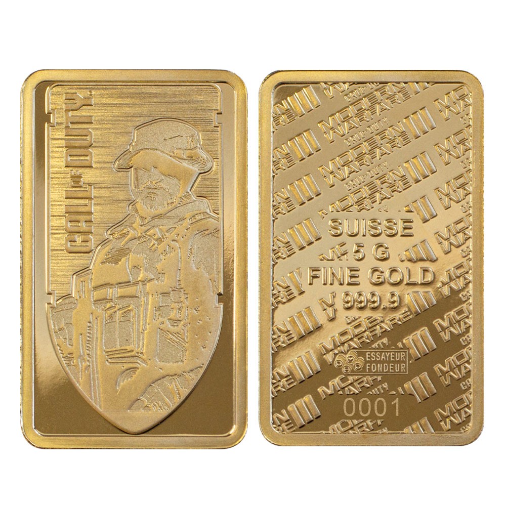 Call of Duty: Modern Warfare III 5g Gold Bar with Pendant Frame | PAMP Suisse 