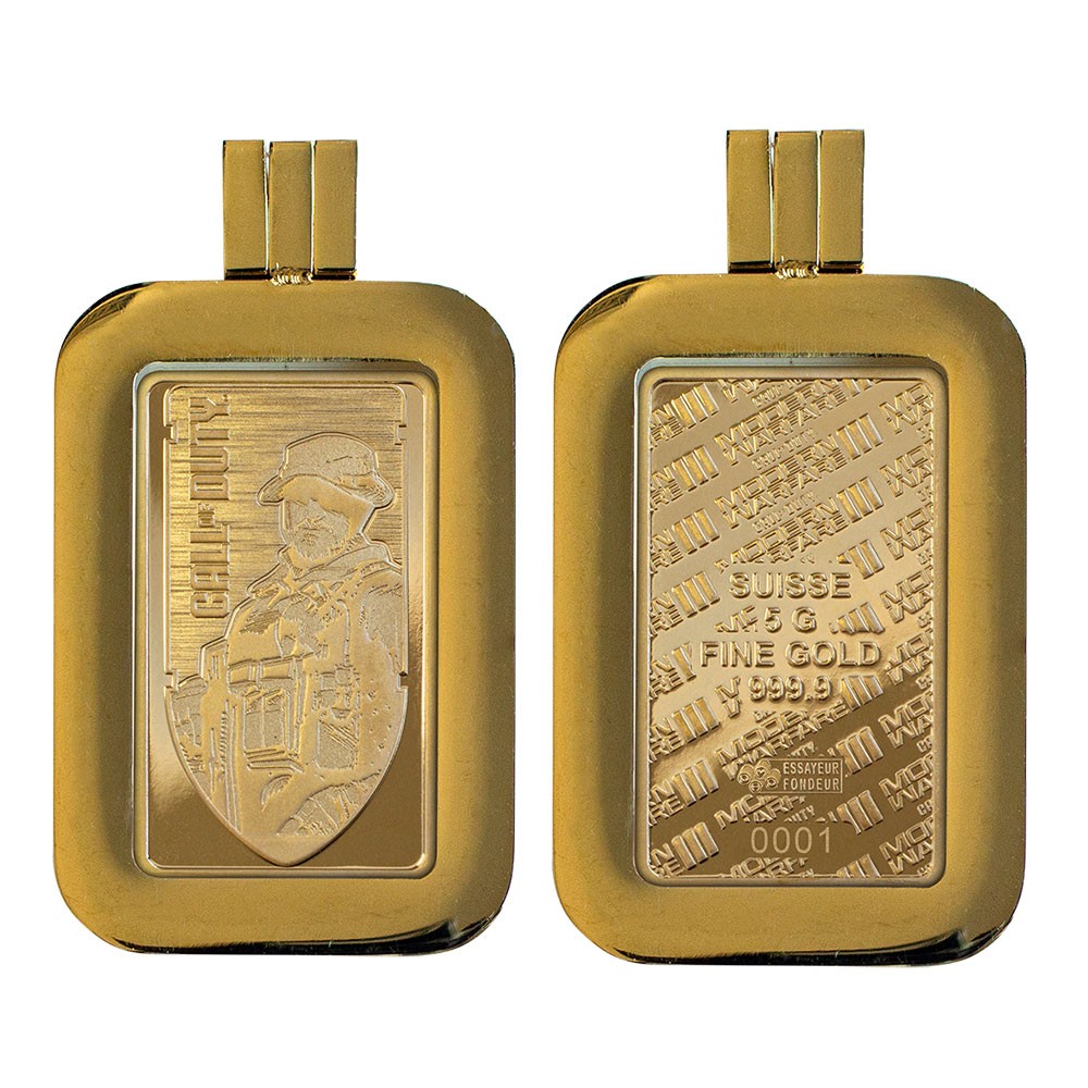 Call of Duty: Modern Warfare III 5g Gold Bar with Pendant Frame | PAMP Suisse 