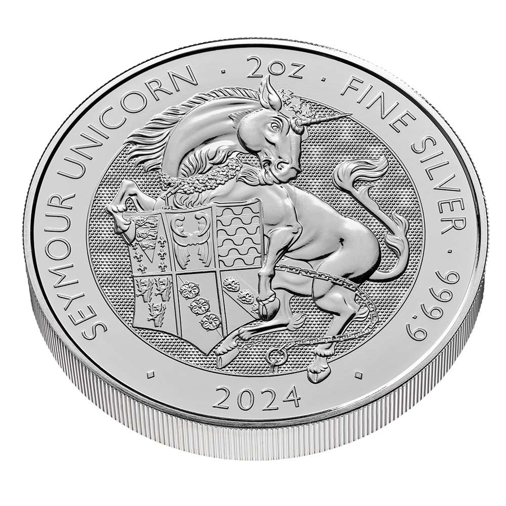 2024 2oz Tudor Beasts Seymour Unicorn Silver Coin | The Royal Mint 