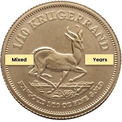 1/10oz Krugerrand Gold Coin | Mixed Years