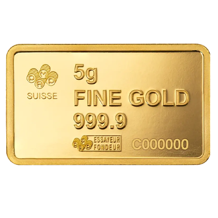 5g Statue of Liberty Gold Bar I PAMP Suisse