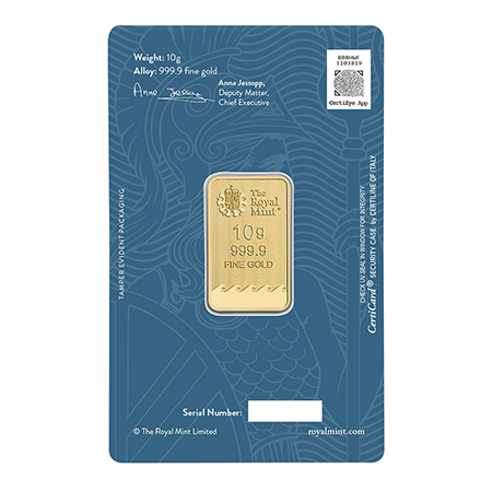 10g Britannia Gold Bar (New Design) | The Royal Mint