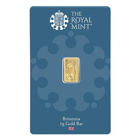 1g Britannia Gold Bar (New Design) | The Royal Mint