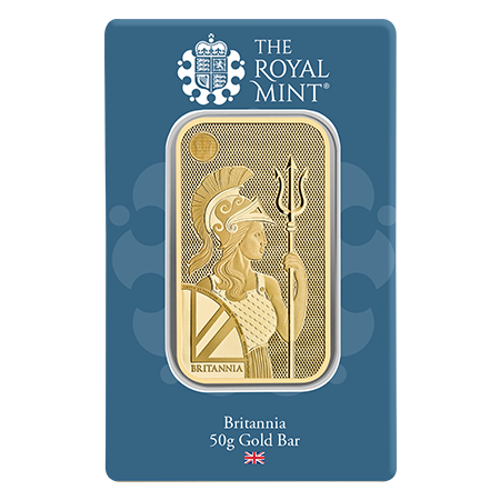 50g Britannia Gold Bar (New Design) | The Royal Mint