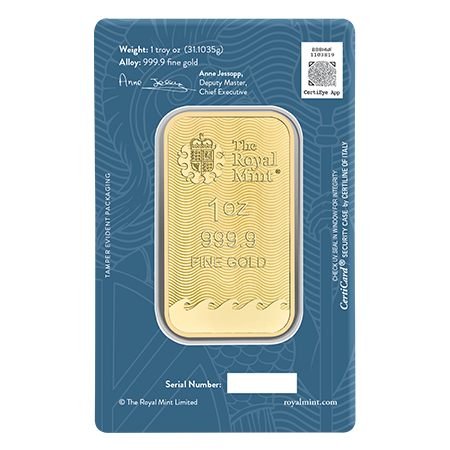 1oz Britannia Gold Bar (New Design) | The Royal Mint