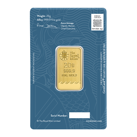 20g Britannia Gold Bar | The Royal Mint